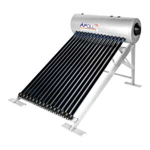Apollo Solar 150 L Integrated High Pressure Solar Geyser Vacuum Tube Solar Water Heater with Electric Backup APIHP-15