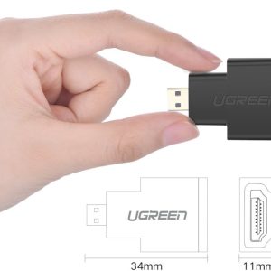 UGREEN Micro HDMI Male to HDMI Female Adapter – Black