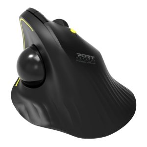 Port Connect Bluetooth + Wireless Rechargeable Ergonomic Trackball Mouse