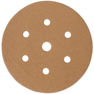 GOLD DISC (50 PIECES) 120 GRIT 150MM X 6+1 HOLES HOOK AND LOOP