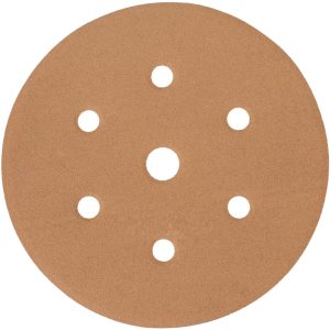 GOLD DISC (50 PIECES) 240 GRIT 150MM X 6+1 HOLES HOOK AND LOOP