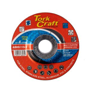 GRINDING DISC FOR STEEL 115 X 8.0 X 22.2MM STEEL S/STEEL CONCRET MULTI