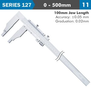 VERNIER CALIPER 500MM 0.05MM ACC. 100MM 0.02MM GRAD S/STEEL