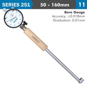 DIAL BORE GAUGE 50-160MM 0.018MM ACC. 0.001MM GRAD.