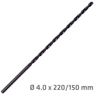 HSS DRILL BIT 4MM 220 X 150 EXTRA LONG