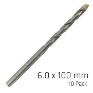 MASONRY DRILL BIT LONG LIFE 6 X 100MM 10PACK