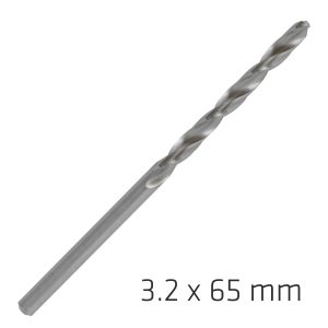 ALPEN PRO HSS 3.2MM DRILL DIN 338 RN 135 SPLIT POINT PLASTIC WALLET  (