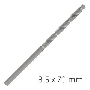 ALPEN PRO HSS 3.5MM DRILL DIN 338 RN 135 SPLIT POINT PLASTIC WALLET  (