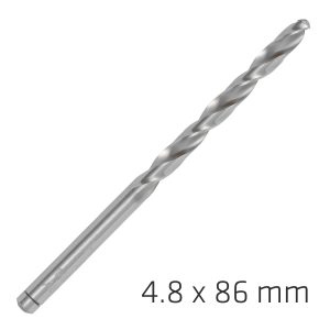 ALPEN PRO HSS 4.8MM DRILL DIN 338 RN 135 SPLIT POINT PLASTIC WALLET  (