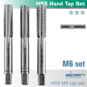 HAND TAP SET IN POUCH M6 HSS 1.0MM PITCH