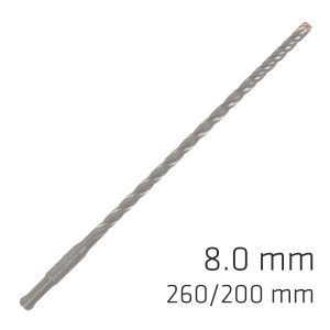 FORCE X 8.0 x 260/200 SDS-PLUS REBAR DRILL BIT X4 CUTTING EDGES - BULK