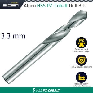 ALPEN COBALT DRILL SHORT BULK 3.30MM