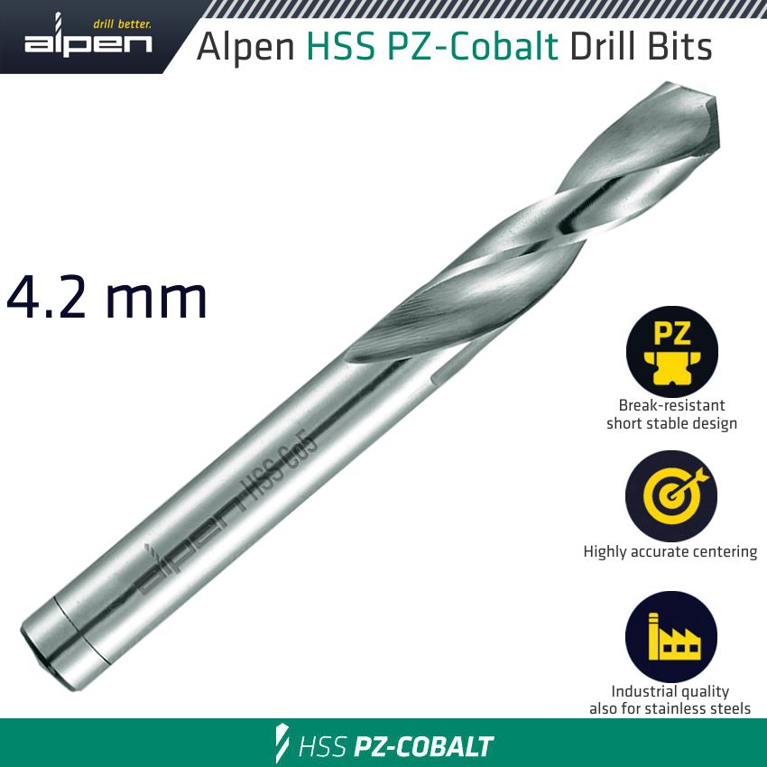 ALPEN COBALT DRILL SHORT BULK 4.20MM