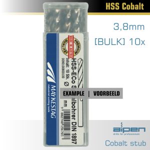 ALPEN COBALT DRILL SHORT BULK 3.8MM