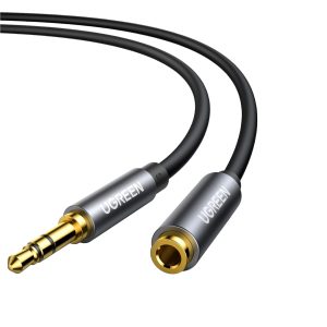 UGREEN AV118 3.5mm AUX Extension Cable 2m – Male to Female –(Black)