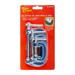 CLAMP G 3 PIECE 25 50 & 75 MM SET 1 2 & 3' KIT