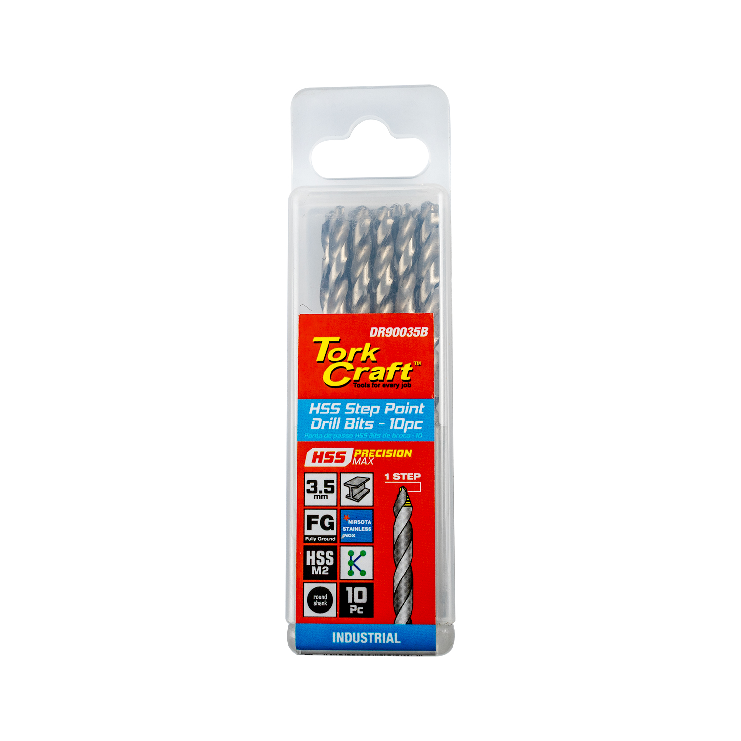 PRECISION-MAX STEP POINT 3.5MM HSS DRILL 10 PACK