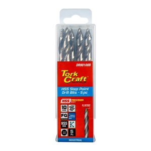 PRECISION-MAX STEP POINT 10.0MM HSS DRIL 5 PACK