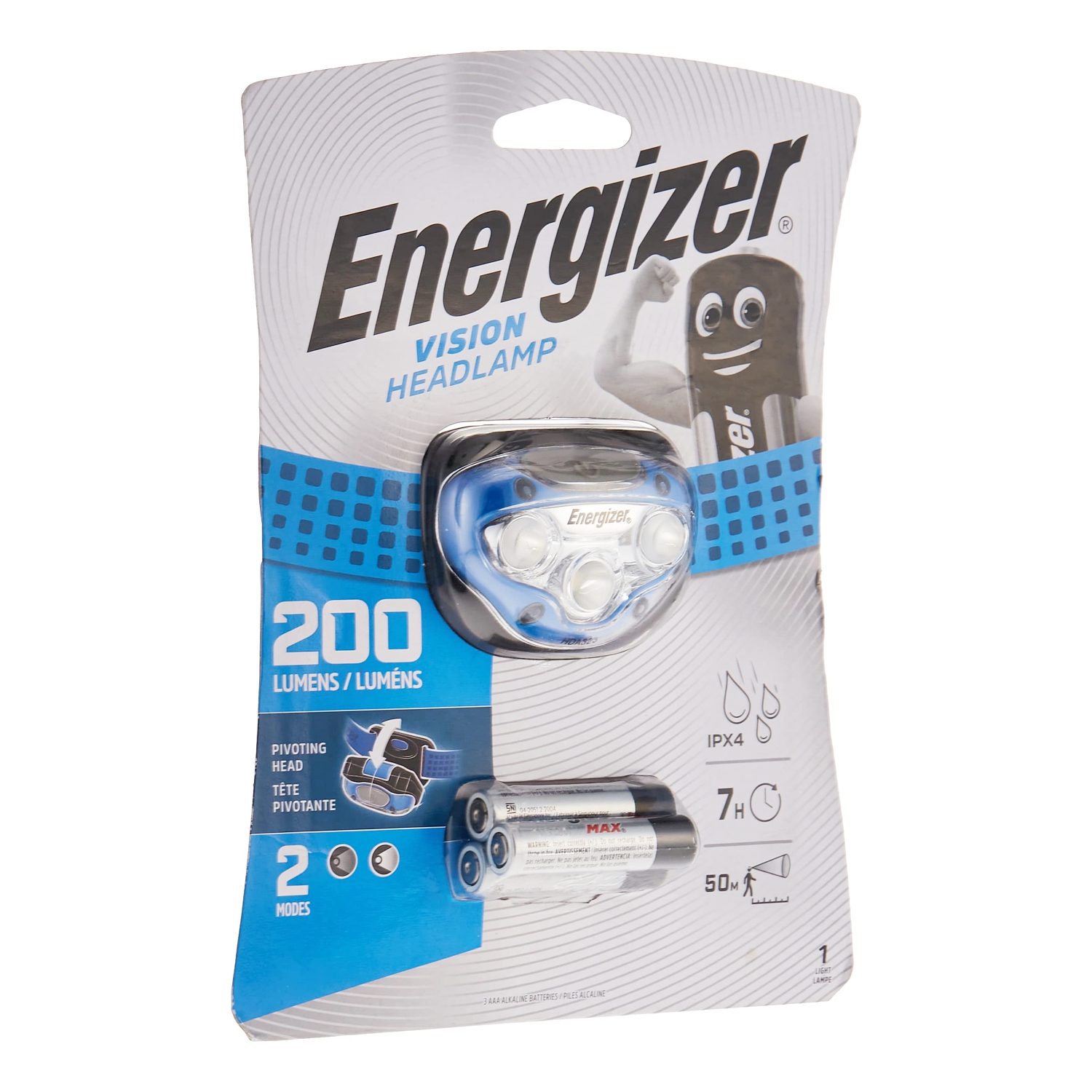 HEADLIGHT 200LUMENS VISION BLUE ENERGIZER