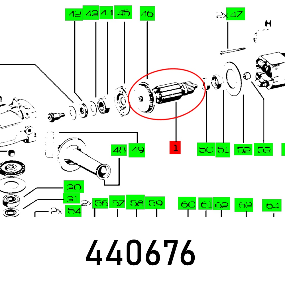 ARMATURE (240V) WS 180.04.E 247.650