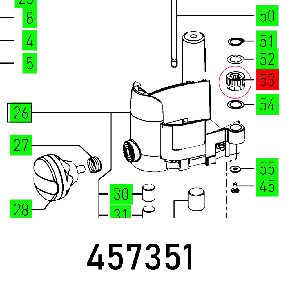 ADJUSTING WHEEL OF 1010 EB