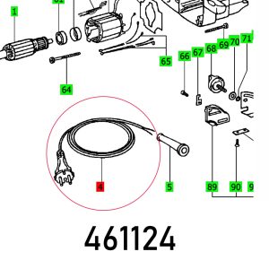 CABLE WITH PLUG ATF 55 DIN-H05RN-F