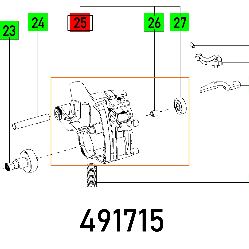 GEAR HOUSING TS 55 EBQ