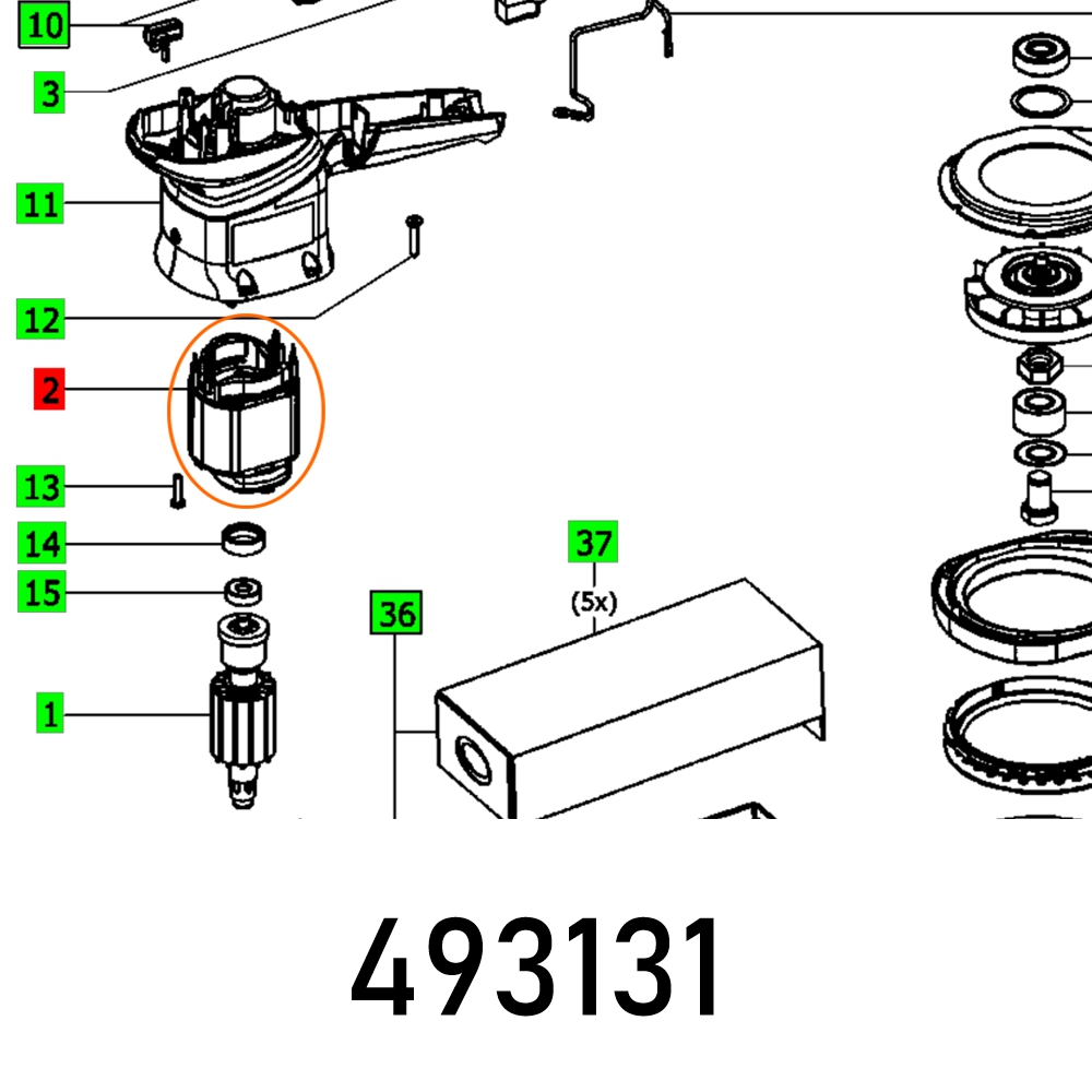 FIELD COIL ES 150-3-5 E ET-BG