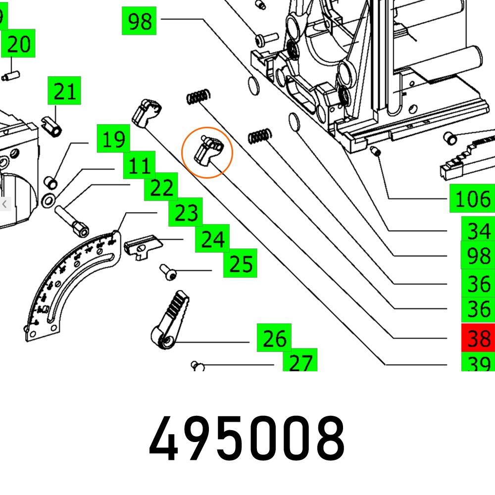 FOLDAWAY STOP DF 500 Q LINKS