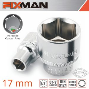 FIXMAN 1/2' DRIVE HEX SOCKET 17MM X 23.8MM