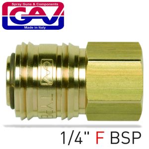 BRASS QUICK COUPLER 1/4'F GERMAN
