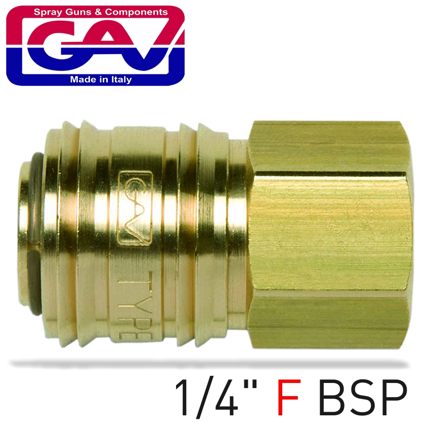 BRASS QUICK COUPLER 1/4'F GERMAN