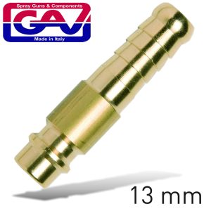 BRASS CONNECTOR 13MM HOSE GERMAN