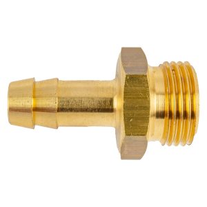 BRASS HOSE TAIL 3/8 M X 9MM