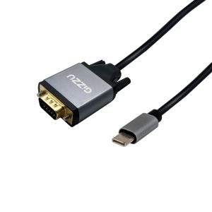 Gizzu Full HD Type-C to VGA Cable (1.8m) - Black