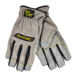 MECHANICS GLOVE LARGE SYNTHETIC LEATHER PALM SPANDEX BACK