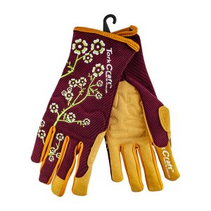 LADIES SLIM FIT MEDIUM GARDEN GLOVES MAROON