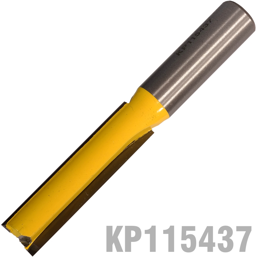 STRAIGHT BIT 1/2'(12.7MM) X 2'(50.8MM) CUT 2 FLUTE WITH BOTTOM CUT 1/2