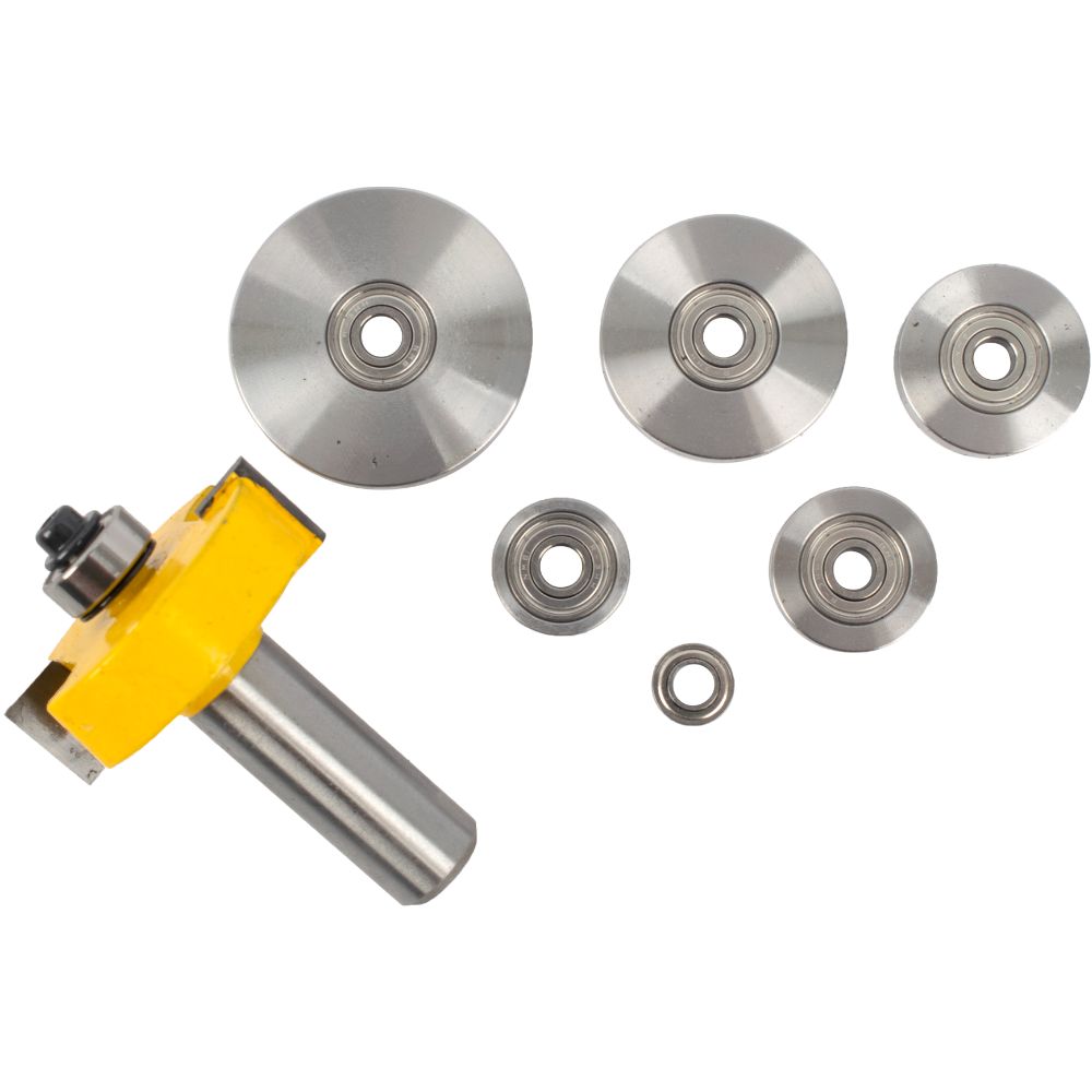 RABBETING BIT 1 1/2' X 1/16' DEPTH 9/16' 1/2'SHANK X 7 BEARINGS