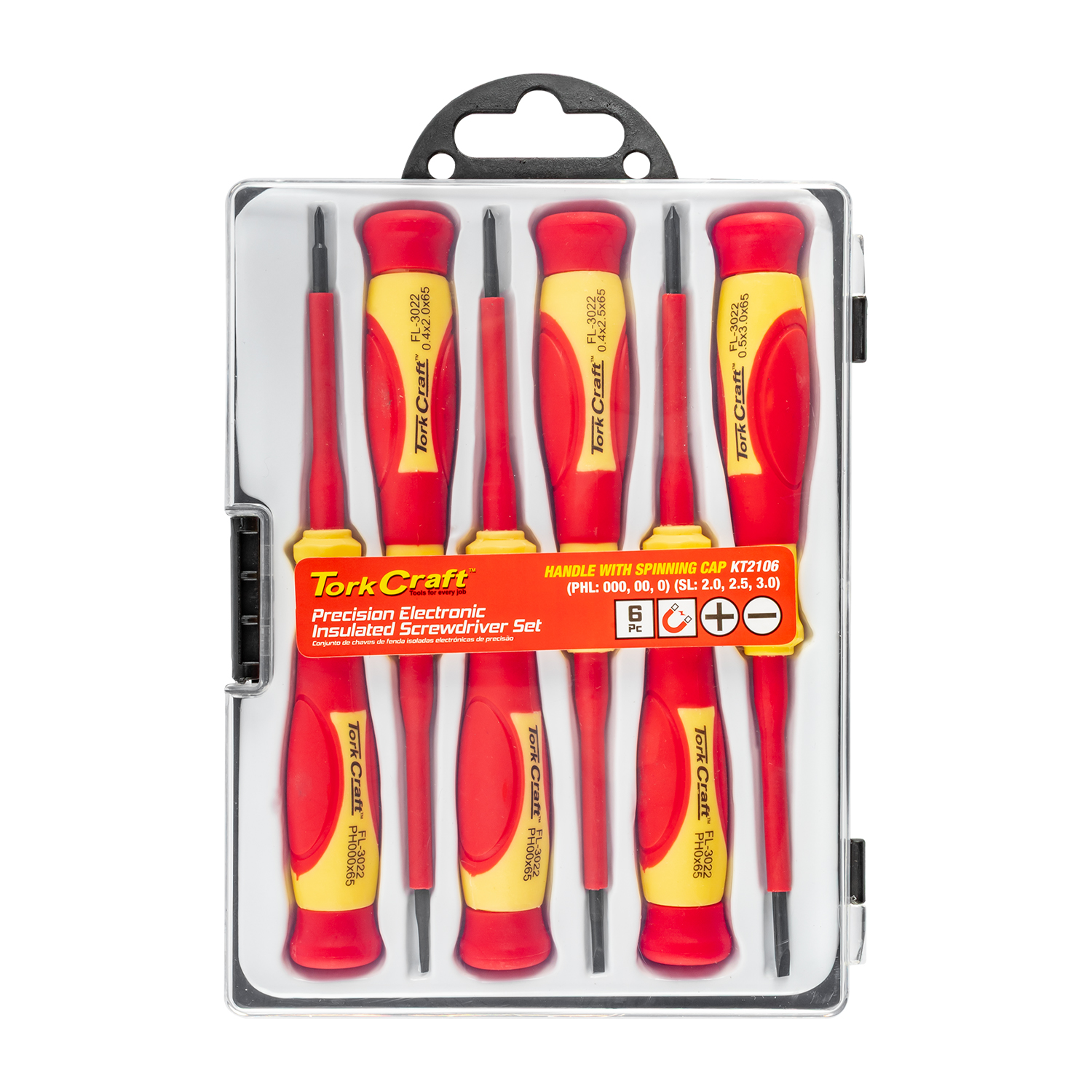 6PC PRECISION ELECTRONIC INSULATED SCREWDRIVER SET