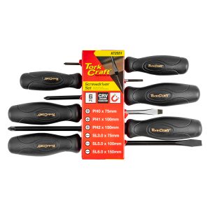 6PC SCREWDRIVER SET BLACK HANDLE