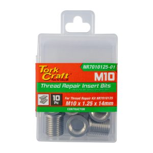 REPL. INSERT 10PC M10 X 1.25 X 14MM S/STEEL FOR NR7010125