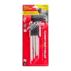 9PC TORX ALLEN KEY SET WITH INTERCHANGEABLE HANDLE
