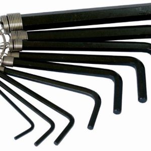 10PC HEX ALLEN KEY SET ON KEY RING SIZES- 1.5,2,2.5,3,4,5,5.5,6,8,10MM