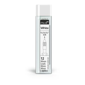 PICA FINE DRY 0.9MM LEAD 12PC REFILL SET WHITE