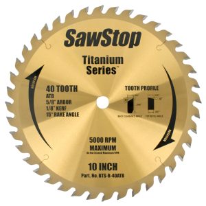 TCT SAW BLADE  254MM X 40T X 16MM COMB. TITANIUM SERIES