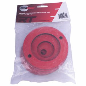 PHENOLIC INSERT RING 4PC SET 0.25'/0.5'/1.5'/2.5' FOR ROUTER LIFT RT-L