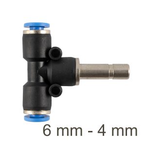 RED. INSERT T-JOINT PU 6MM - 4MM