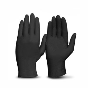 NITRILE GLOVE L/DUTY LARGE BLACK 100PC T/BOX