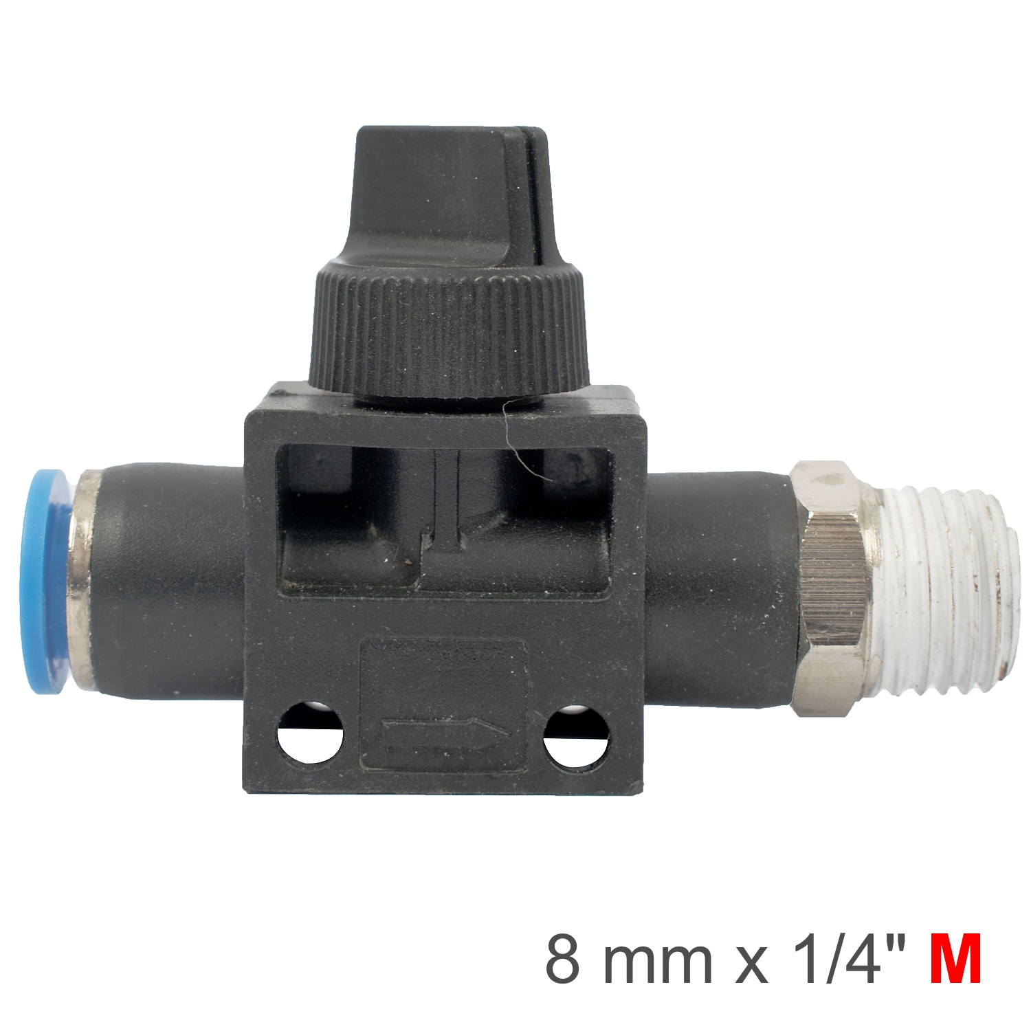 PU HOSE FITTING VALVE 8MM X 1/4'M